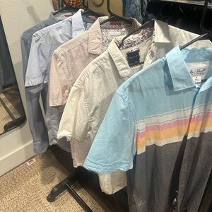 5 shirts for $15- Men's Medium Slim Fit Button Up Shirt Bundle